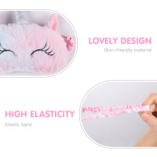 2 Pièces Patch Peluche Ombré Animal Dessin Masque Rose