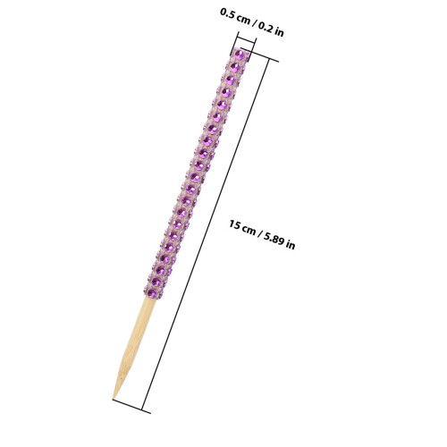 30Pièces Bâtons De Dessert En Bambou Violet Pour 1
