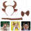 8Ensembles Bandeaux Peluche Animaux Marron Confort 11