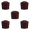 5Pcs Dark Red Wooden Pot Lid Handle Knobs Detachable Camping Utensils 5