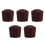 5Pcs Dark Red Wooden Pot Lid Handle Knobs Detachable Camping Utensils 9