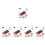 350Sets Plush Safety Doll Noses with Washers Assorted Colors for Craft 5