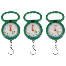 9Pcs Green Portable Hook Scales Plastic Spring Hanging Weighing Tool