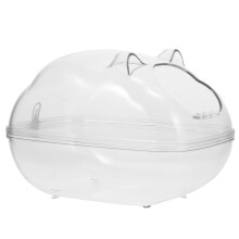 2 Pack Hamster Bath Room Transparent Guinea Pig Basin Pet Bathtub