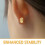 4Ensemble Supports Dorés Antichute Pour Boucles Larges 7