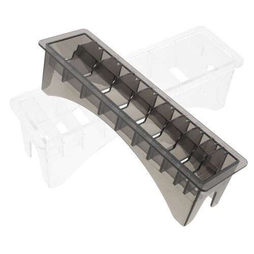 4 Pcs Rectangular Plastic 10 Grid Comb Organizer For Barber 2