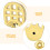 4Ensemble Supports Dorés Antichute Pour Boucles Larges 8