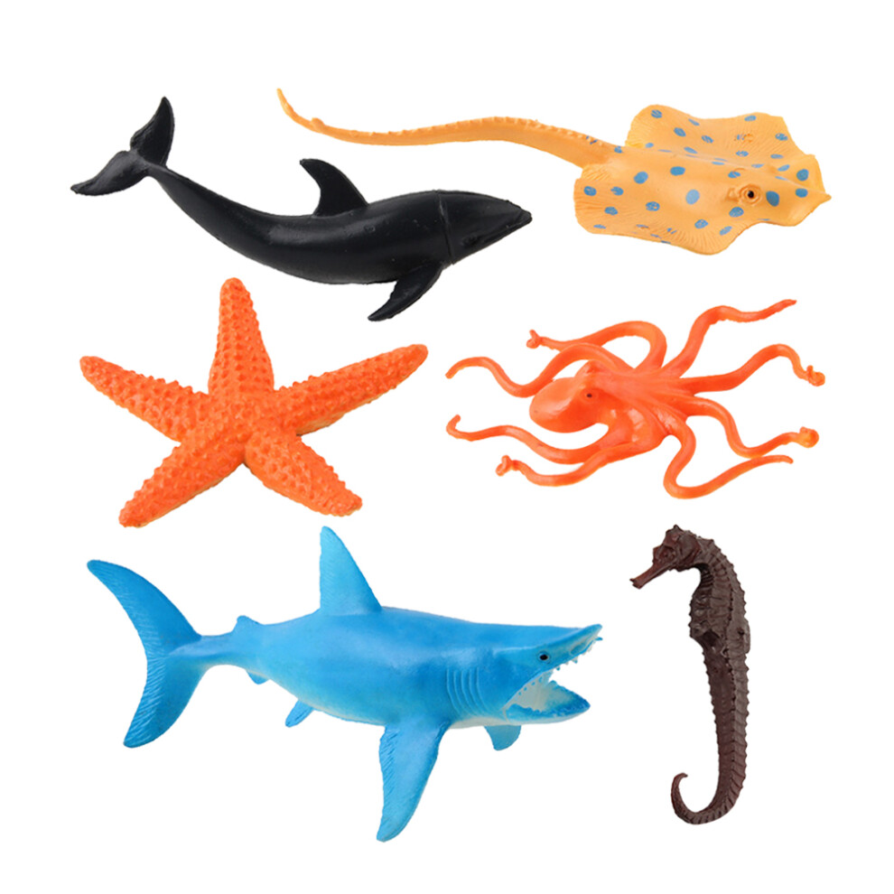 Photos - Creativity Set / Science Kit 3 Sets Of 6Pcs Pvc Simulation Marine Animal Models Statue Toy