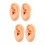 2 Pcs Ear Model Artificial Mold Silicone Piercing Body Part Simulated 7