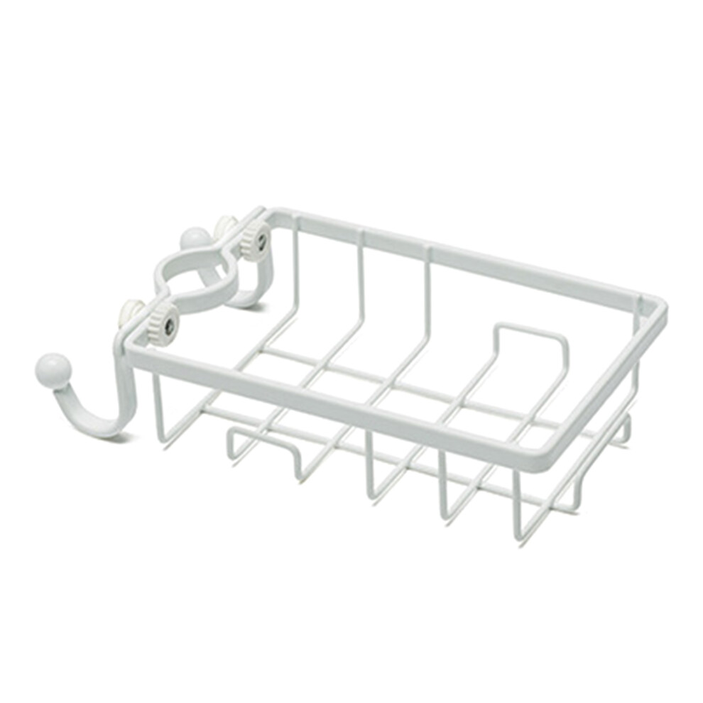 3Pcs White Plastic Iron Faucet Sink Sponge Holder Rustproof Drain Rack 3613322675312