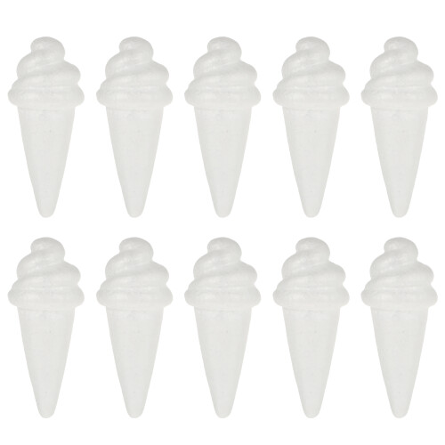 20 Pcs Ice Cream Shape Foam Painting Models DIY