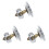 3Pcs Multi Color Bathroom Drainer Set Up Waste Plug for Basin Overflow 3