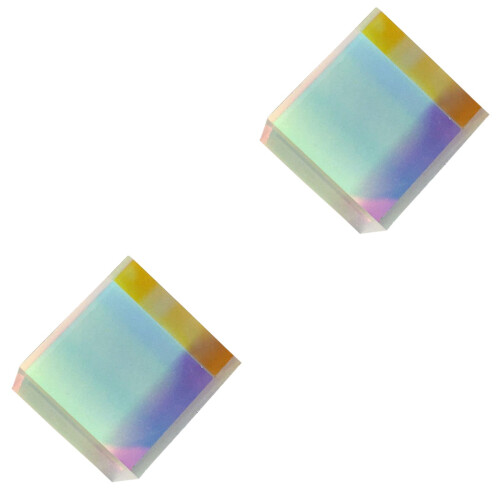 2Pcs Rgb Optical X-Cube Crystal Dispersion Prism for Science Education 2