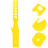 3Pcs Yellow Plastic Paint Stirring Sticks Manual Mixing Tools for Home 3