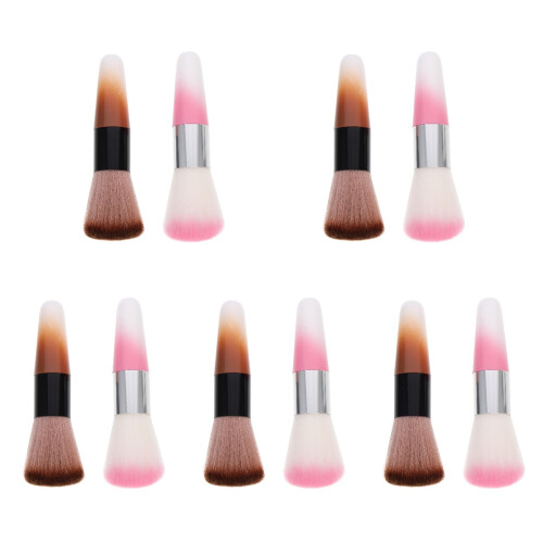 10Pcs Assorted Color Nail Dust Cleaning Brush with Comfortable Handle 1