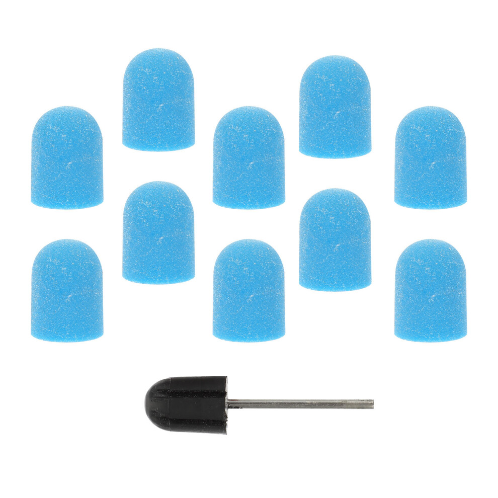 Vaguelly 20Pcs Nail Polisher Sand Caps Heat Resistant Manicure Pedicure Tool