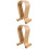 2Pcs Wooden Desktop Headphone Stand And Headset Display Rack 6