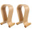2Pcs Wooden Desktop Headphone Stand And Headset Display Rack 3