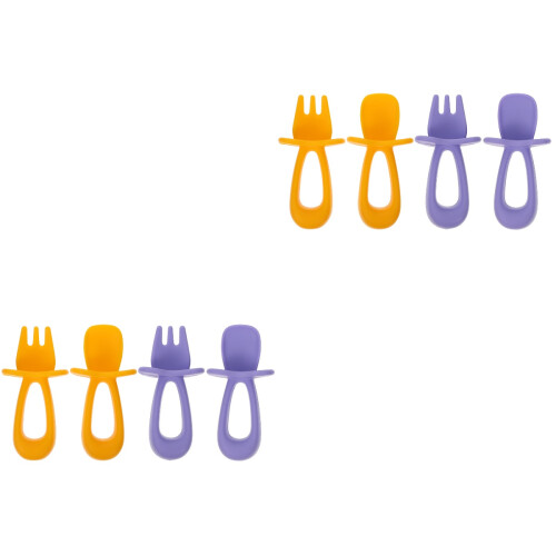 4Sets Utensils Spoons and Forks Durable Kids Eating Tools 2