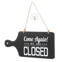 3Pcs Delicate Black Retro Open Closed Door Signs for Store Display