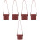 5Pcs Durable Red PU Leather Coffee Holders with Strap for Cups 5
