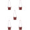 5Pcs Durable Red PU Leather Coffee Holders with Strap for Cups 9