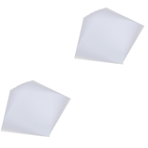 40Pcs White Transparent Plastic Template for DIY Kids Crafts Safe Use 2