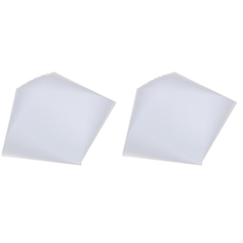 40Pcs White Transparent Plastic Template for DIY Kids Crafts Safe Use 1