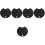 5Pcs Black Cue Tip Shaper Pool Accessory Lightweight Aluminum Tool 4