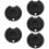 5Pcs Black Cue Tip Shaper Pool Accessory Lightweight Aluminum Tool 10