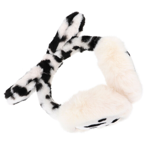 2Pcs Plush Warm Earmuff Rabbit Ears White Ear Cover Winter Use