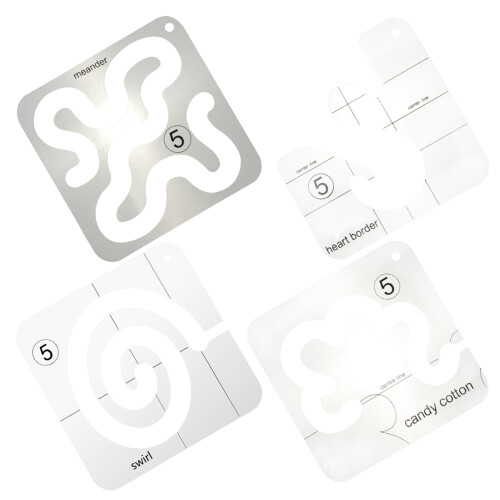 2 Count Acrylic Patchwork Ruler Sewing Quilting Rulers Templates 1
