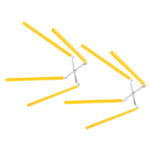 6Pcs Stable Stainless Steel Cooling Racks Foldable Yellow Cake Holder 2