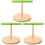 3Pcs Compact Wooden Bird Perch Stand Stable Base Parrot Training Rack 4
