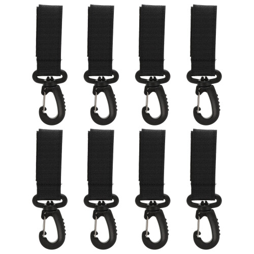 24Pcs Lightweight Black Stroller Hook Clips Durable Convenient Hooks