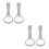 2Pairs Baby Bed Hanging Rings Grey PP Smooth Edges Infant Pull Up Aid 7