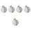 5Pcs Silver Stainless Burger Press Mold Patty Maker Easy Shape Tool 6