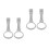 2Pairs Baby Bed Hanging Rings Grey PP Smooth Edges Infant Pull Up Aid 5