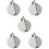 5Pcs Silver Stainless Burger Press Mold Patty Maker Easy Shape Tool 10