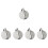 5Pcs Silver Stainless Burger Press Mold Patty Maker Easy Shape Tool 7