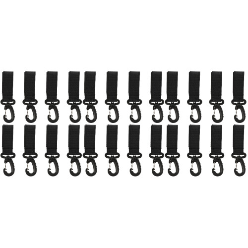 24Pcs Lightweight Black Stroller Hook Clips Durable Convenient Hooks 2