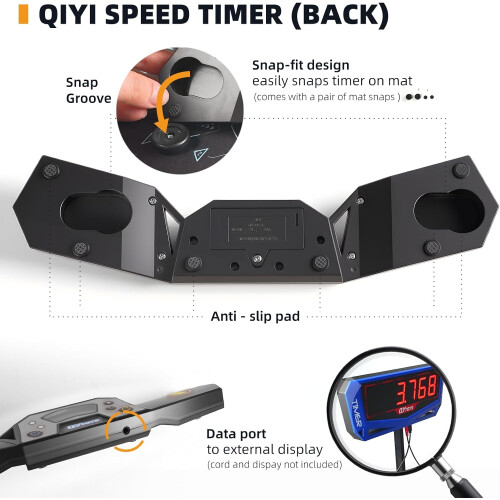 Professional Speed Cube Timer with Touch Control and Memory Function for Cup Stacking Competitions Black 1