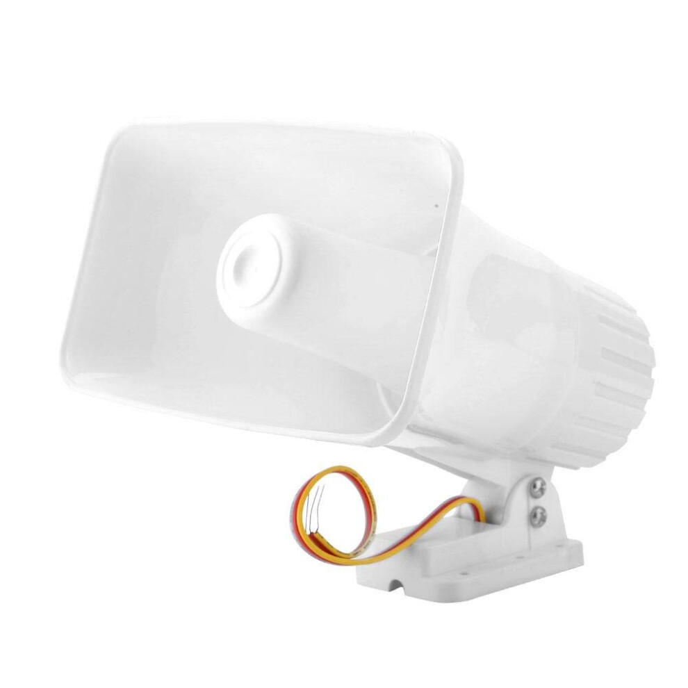 150Db Alarm Siren Dc12v Wired Dual Tone Horn Speaker For Home Security And Gas Leak Alert White 9187378065105