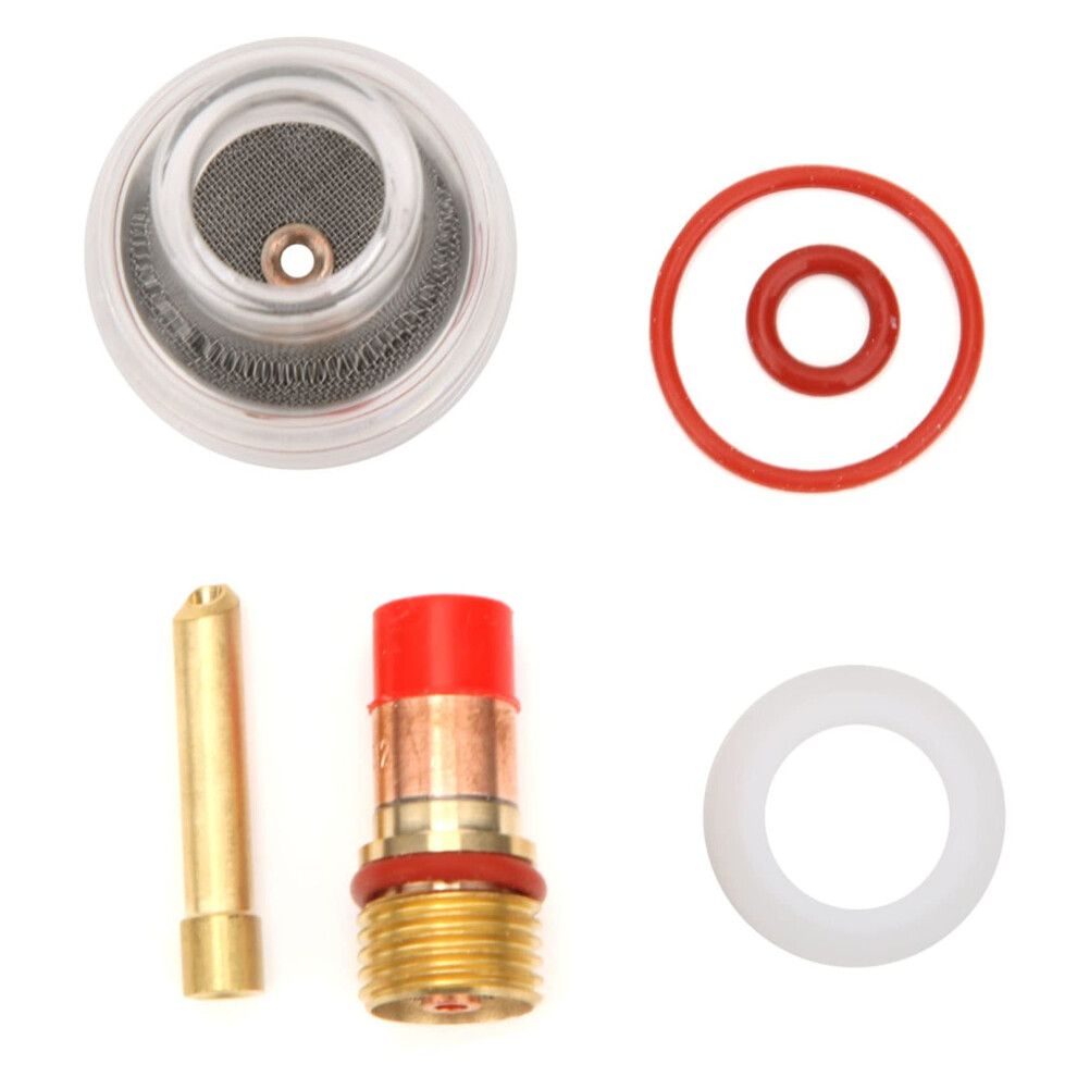 Tig Welding Torch Kit Wp17 Wp18 Wp26 With Gas Lens Glass Cup And Copper Collet 2.4Mm 9187378065129