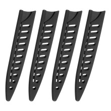 4Pcs Knife Edge Guard Sleeves for 5 Inch Utility Knife Blade Protection Kitchen Sheath Black
