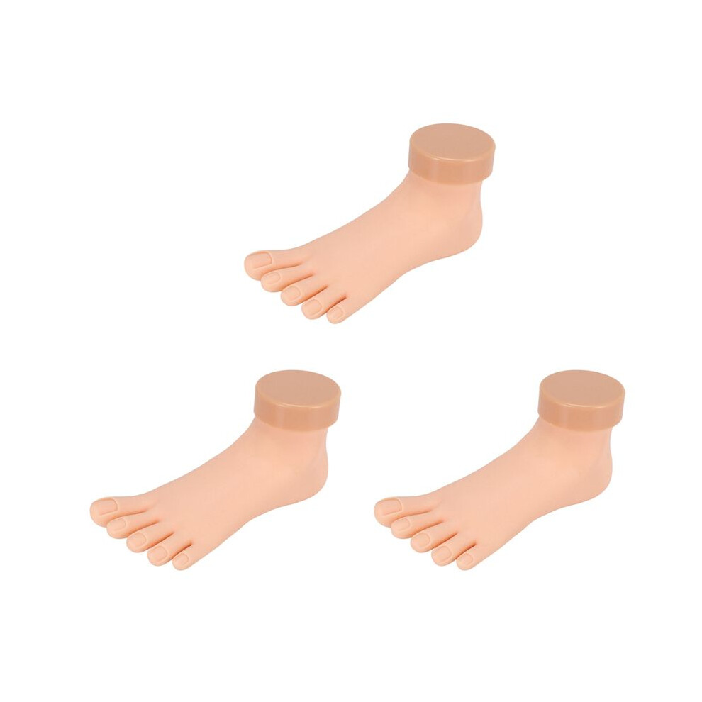 3X Practice Foot Model Flexible Movable Soft Fake Foot Tool for Nail Art Train