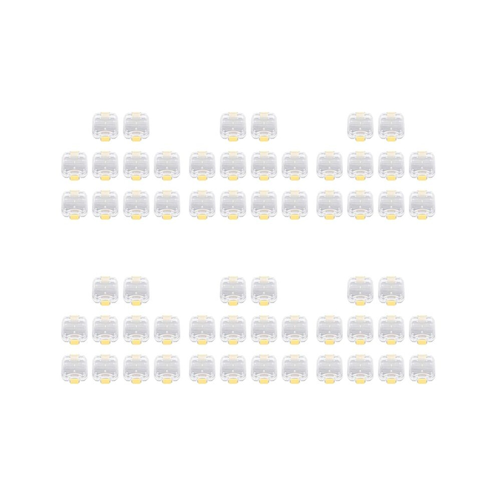60Pcs Plastic Denture Tooth Box with Film High Quality Denture Storage Box Dental Implant Membrane Tooth Box