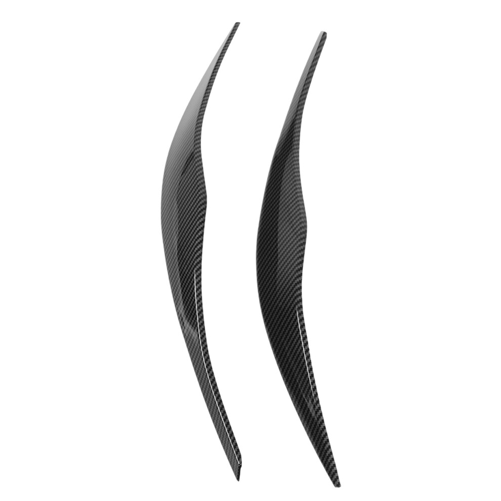 2Pcs Car Headlight Eyebrow Cover For 3 Series E90 E91 2005-2012 Carbon Fiber Style 3311380624913