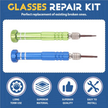 Glasses Screwdriver, Eyeglass Repair Kit with 10 Magnetic Screwdriver Tips, for Watch Phone Laptop Jewelry Electronic