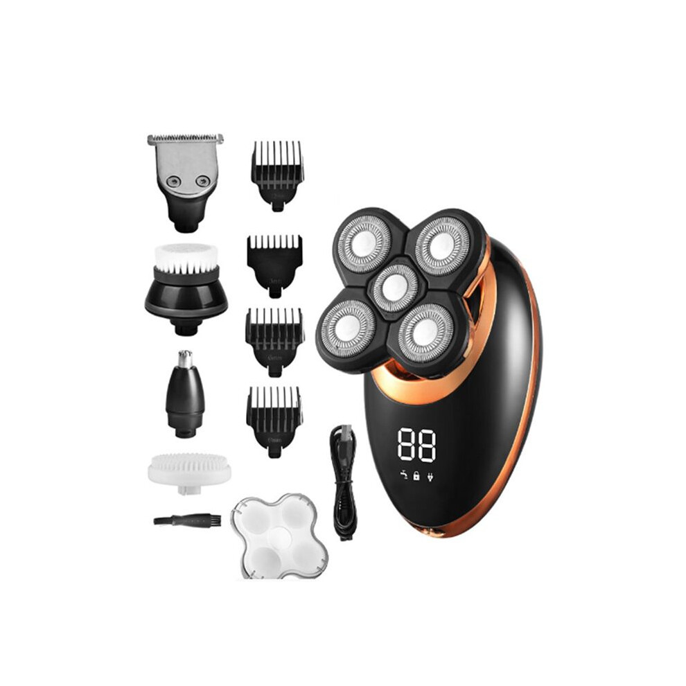Wet Dry Electric Shaver for Men Beard Hair Trimmer  Rechargeable Bald Shaving Machine LCD Display Grooming Kit